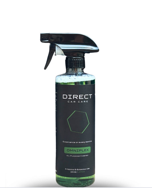 Bottle of Direct Car Care OmniFlex on a white background